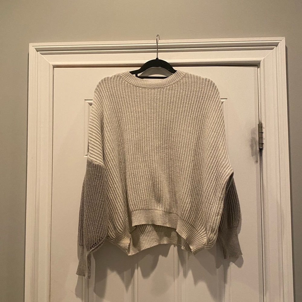 Blue Blush Color-block Sweater L